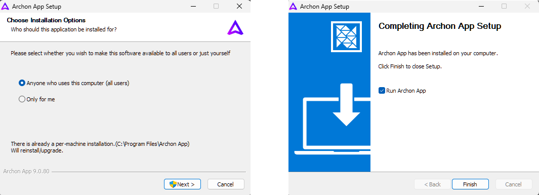Archon App Installation Wizard